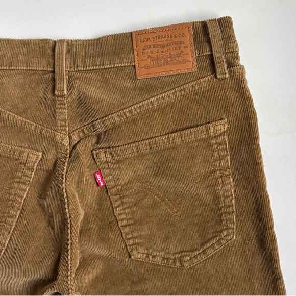 Levi's Premium Ribcage Straight Ankle Corduroy Pants Ermine Brown Size 31X27 - Picture 9 of 17